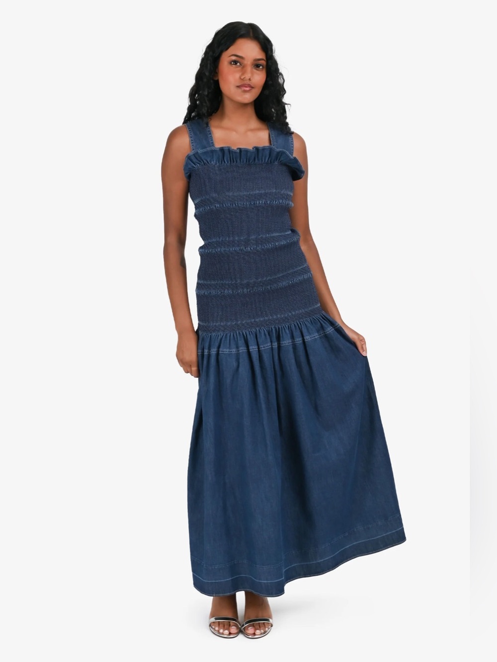 Stella McCartney Blue Denim Midi Sundress small